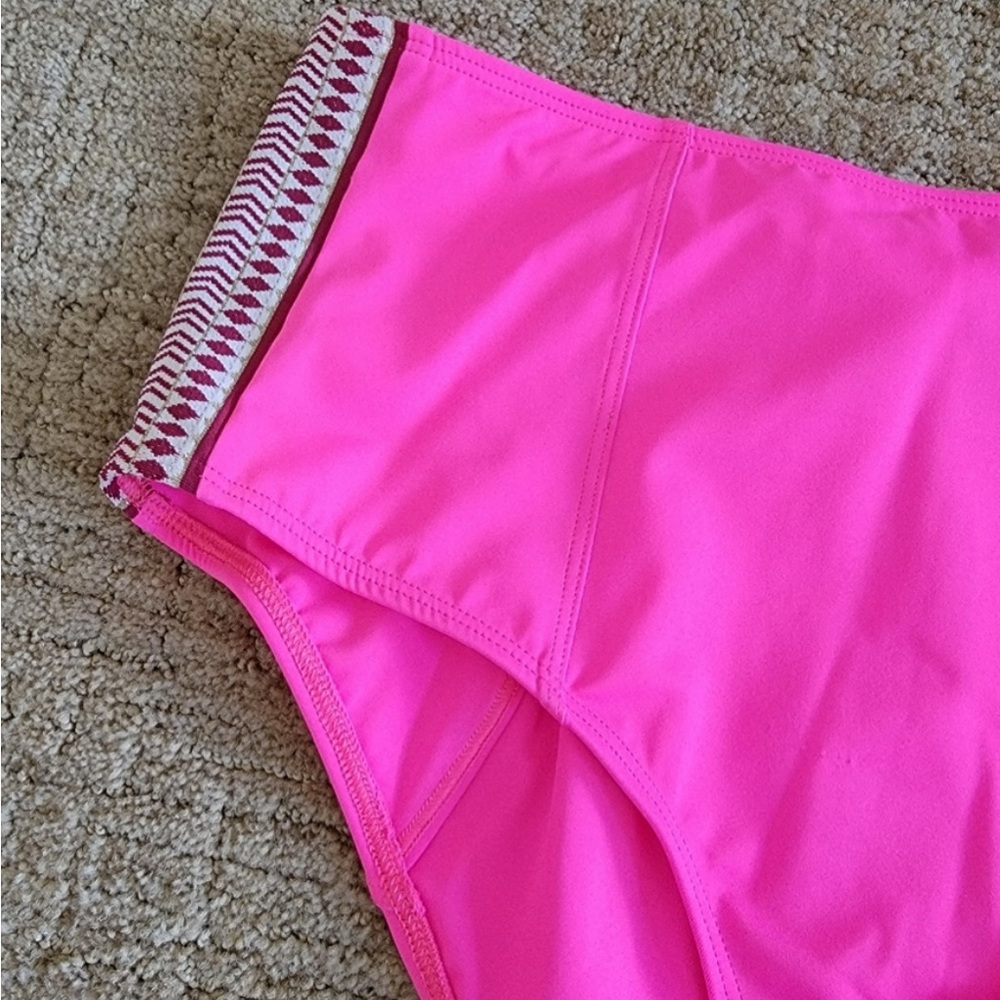 🔥 Lemlem High-Waisted Pink Bikini Bottoms. NWT. Hot pink! Medium. - Picture 2 of 9